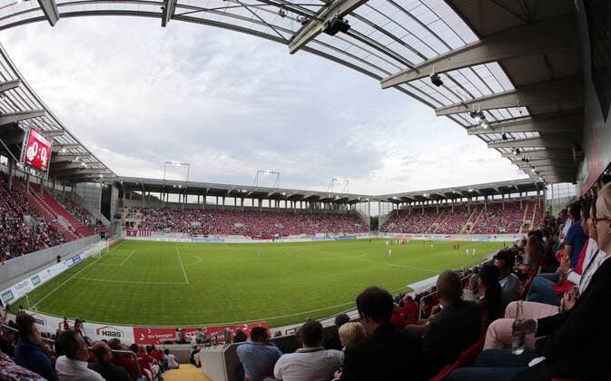 Fußball, Stadiongeschichte Kickers Offenbach Fussball, Testspiel, Kickers Offenbach, Stadioneröffnung Sparda-Bank-Hessen-Stadion, Stadionübersicht
