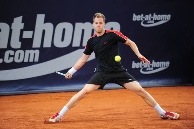 Tennis bet-at-home Open - German Tennis Championships im Stadion am Rothenbaum am 19.07.2012 in Hamburg Jeremy Chardy ( FRA ) vs. Julian Reister ( GER ) Julian Reister ( GER )
