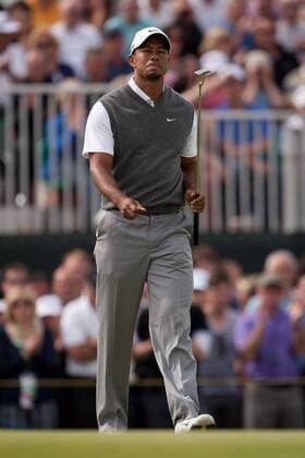 Golf - The Open - Day Three Tiger Woods of USA looks dejected as he fails to putt on the 4th green at Royal Lytham & St Anne s Golf Club 