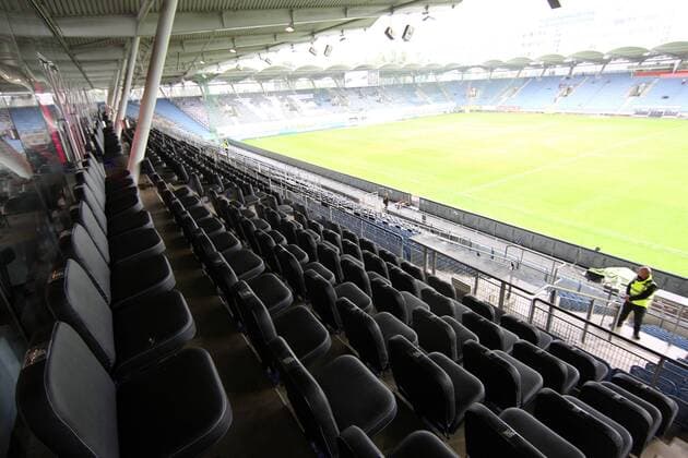 FUSSBALL - BL, GRAZ, AUSTRIA, 21.JUL.12 - FUSSBALL - tipp3 Bundesliga powered by T-Mobile, SK Sturm Graz. Bild zeigt die Tribüne der UPC-Arena. 