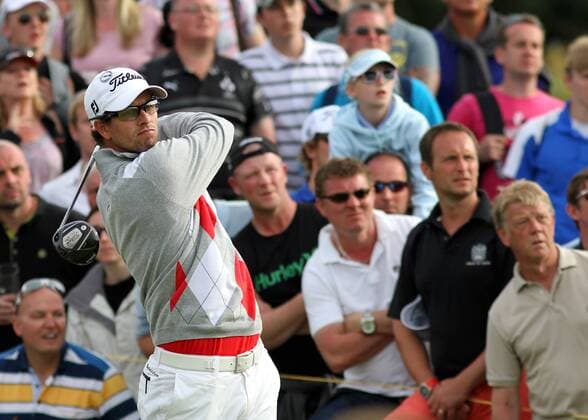 21.07.12 Lytham &amp; St Annes, England. Third round leader Australian Adam Scott in action during the third round of The Open Golf Championship from the Royal Lytham &amp; St Annes course in Lancashire xActionplusxOperationsx  ActionPlus11304708