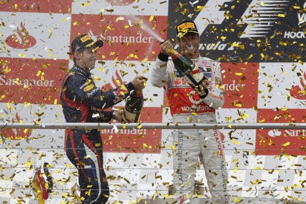 Sebastian Vettel (Red Bull Racing), Jenson Button (McLaren Mercedes) GP Deutschland 2012 Formel 1 Grand Prix Deutschland 2012