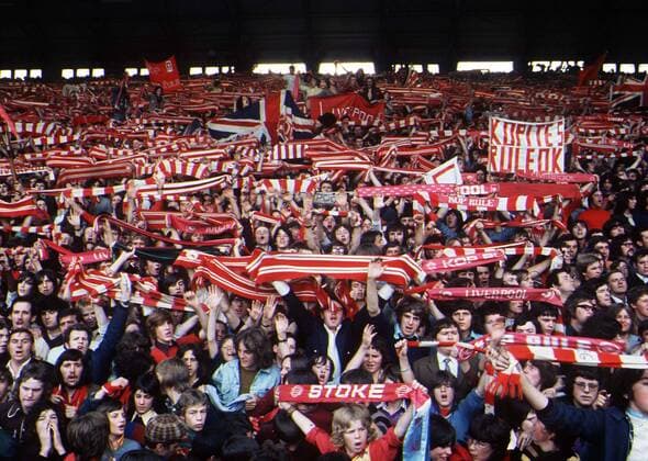 FC Liverpool Fans at the Kop End Anfield 