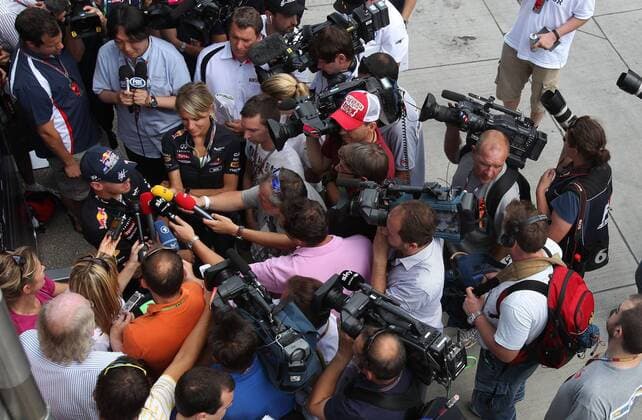 formula 1 GP, Ungarn in Budapest, 26.07.2012, Sebastian Vettel, Red Bull Racing, PK, Photo:mspb Lukas Gorys formula 1 GP, Ungarn, Sebastian Vettel,