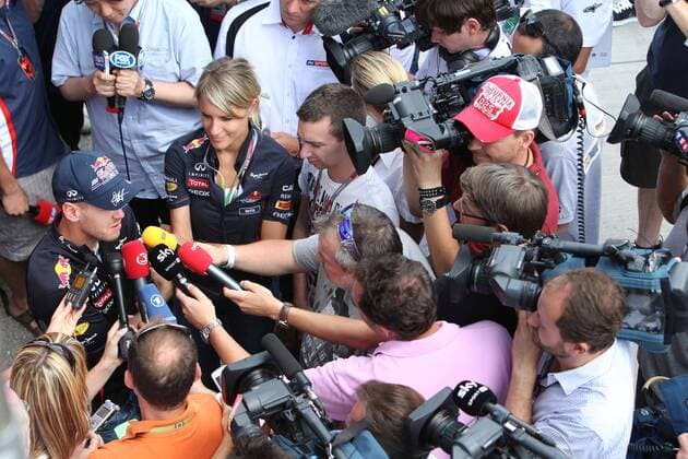 formula 1 GP, Ungarn in Budapest, 26.07.2012, Sebastian Vettel, Red Bull Racing, PK, Photo:mspb Lukas Gorys formula 1 GP, Ungarn, Sebastian Vettel,