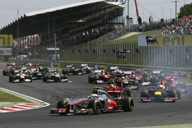 Start, Lewis Hamilton (McLaren Mercedes) GP Ungarn 2012 Formel 1 Grand Prix Ungarn 2012