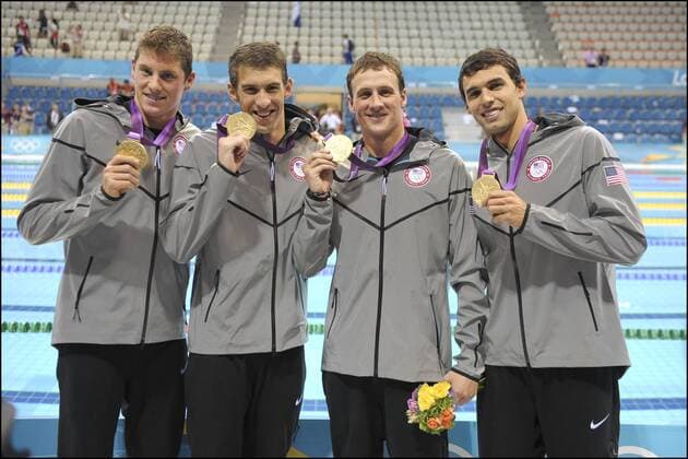 4 x 200m - LOCHTE Ryan - DWYER Conor - BERENS Ricky - PHELPS Michael (USA) xJBAutissierxFEPx 
