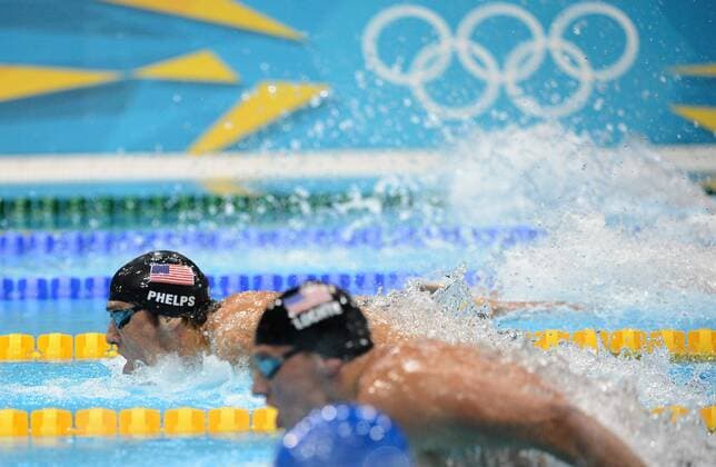 Michael PHELPS - Ryan LOCHTE (USA) - 200m Lagen Schwimmen: Finale - JO2012 - 01 08 2012 xAnthonyxBIBARDxFEPx 