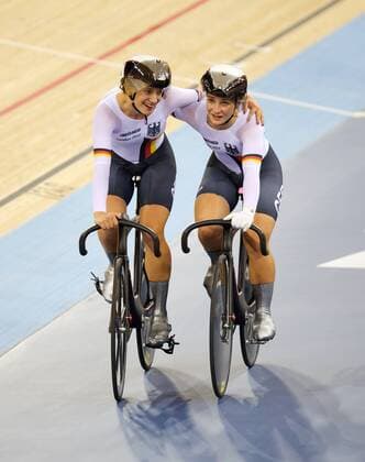 Olympia 2012 London 02.08.2012 Olympische Spiele London 2012 Bahnrad Teamsprint Frauen VOGEL Kristina WELTE Miriam (GER) Gold