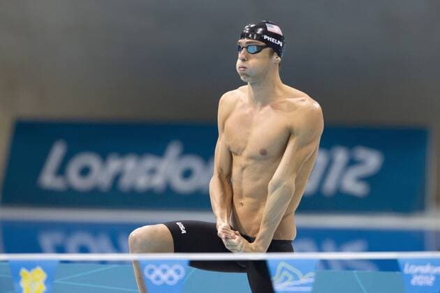 Michael PHELPS, USA, 1.Platz und Olympiasieger, angeschnittenes Einzelmotiv, Halbfigur, Einzelbild, Freisteller, vor dem Start, Olympische Sommerspiele 2012 in London, Schwimmen, 200m Lagen der Männer, Finale am 02.08.2012 in London Aquatics Centre Grossbritannien.