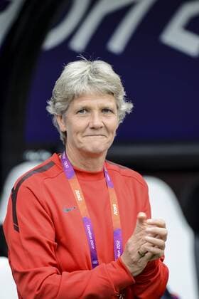 03.08.2012 Newcastle, England. USA Coach Pia Sundhage during the Olympic Football Women s Quarter Final game between USA and New Zealand from St James Park. xReubenxTabnerx  ActionPlus11311103