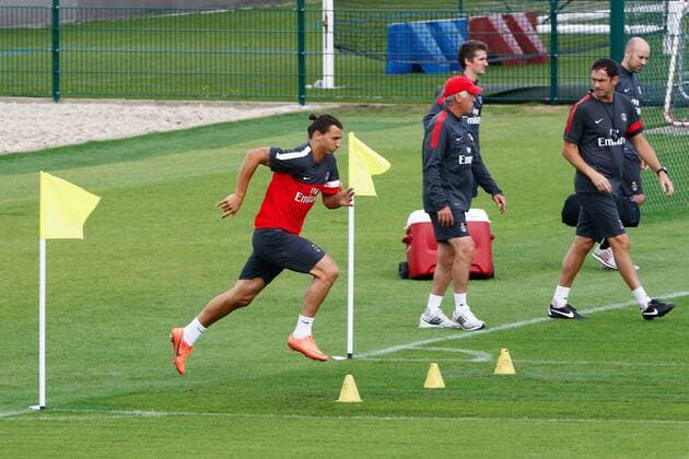Zlatan Ibrahimovic FOOTBALL : Entrainement Paris Saint Germain - 03 08 2012 GwendolineLeGoff Panoramic 