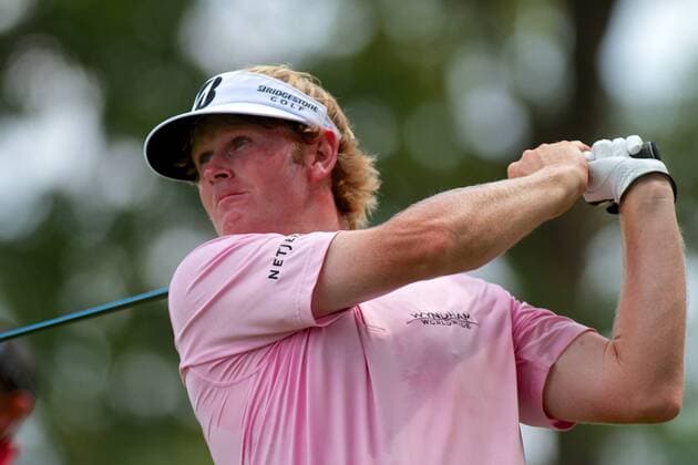 Aug. 4, 2012 - Akron, Ohio, U.S - Brant Snedeker tees off at the 18th hole during the third round of the WGC Bridgestone Invitational at Firestone Country Club, Akron, Oh. PGA Golf Herren 2012 - Aug 4 - Bridgestone Invitational - ZUMAs30