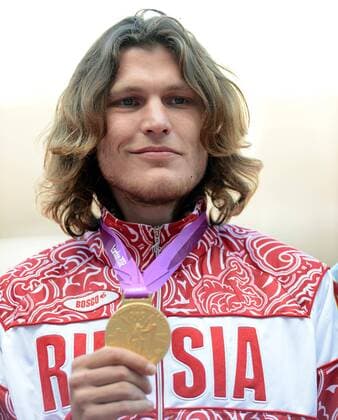 LONDON, Aug. 8, 2012 - Ivan Ukhov of Russia attends victory ceremony of men s High Jump competition, at London 2012 Olympic Games in London, Britain, on August 8, 2012. (OLY2012)BRITAIN-LONDON-ATHLETICS-MEN S HIGH JUMP 