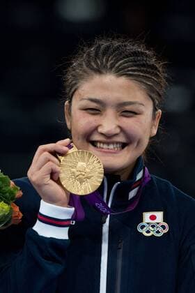 Kaori Icho (JPN), AUGUST 8, 2012 - Wrestling : Women s 63kg Freestyle medal ceremony at ExCeL during the London 2012 Olympic Games in London, UK.  (bxlb040386)