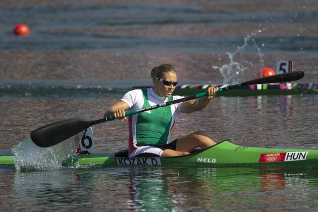 Danuta KOZAK, HUN, Aktion, Kanu, Einer Kajak der Frauen 500m, K2, Kayak, Single 500m women, Finale, am 09.08.2012. Olympische Sommerspiele 2012 in London vom 27.07. - 12.08.2012 in London Grossbritannien. Â