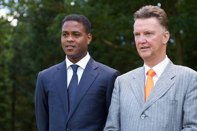 (L-R) assistant trainer Patrick Kluivert of Holland,coach Louis van Gaal of Holland Louis van Gaal Unveiled as New Netherlands National Team Coach 2012 2013 xVIxxIVx 1086830