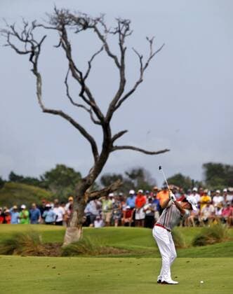 Aug. 10, 2012 - Kiawah Island, SC, USA - Rory McIlroy hits his second shot on the 3rd hole during the second round of the 2012 PGA Golf Herren Championship at the Ocean Course on Kiawah Island, South Carolina, on Friday, August 10, 2012. PGA Golf Herren Championship - ZUMAm67