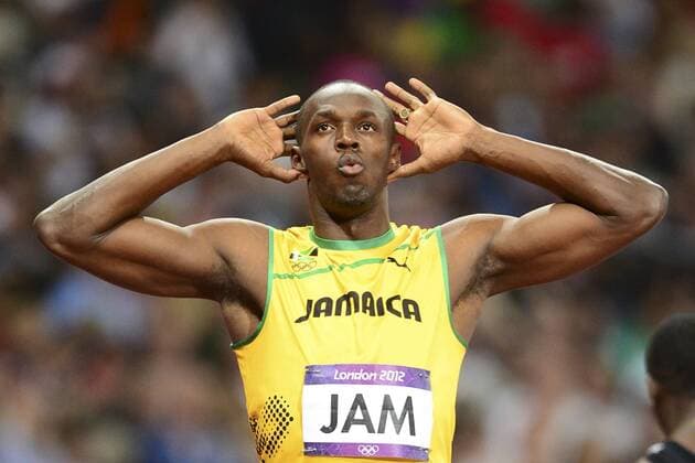 Usain Bolt (jam) - finale Staffel 4x100m Herren LEICHTATHLETIK: Olympia London 2012 - 11 08 2012 xJBxAutissierxFEPx 