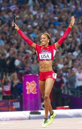 11.08.2012, Olympia Stadion, London, GBR, Olympia 2012, 4x400m Staffel, Damen, Finale, im Bild Sanya Richards-Ross (USA)