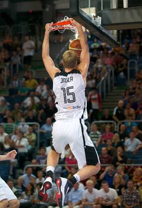 Basketball Bamberg 11.08.2012 Supercup Herren Deutschland (GER) - Finnland (FIN) Jan-Hendrik Jagla (Deutschland, No.15)