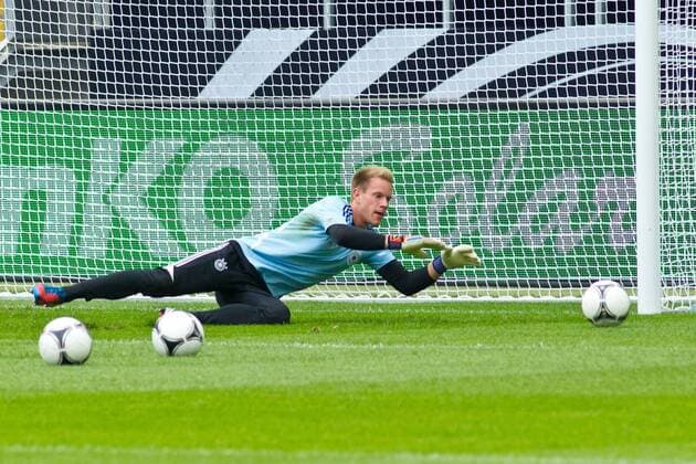 Marc Andre ter Stegen (Deutschland) - Training DFB Nationalmannschaft in der Commerzbank Arena in Frankfurt am Main - Freisteller,14.08.2012,Deutschland,Fußball,Mann,Männer