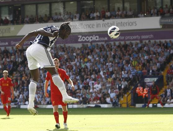 Football- Premier League - West Bromwich Albion vs. Liverpool- West Brom s Romelu Lukaku scores the 3rd goal at The Hawthorns 