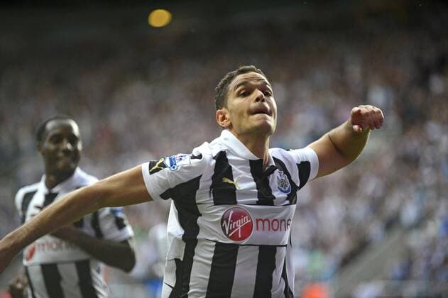 Newcastle United s Hatem Ben Arfa celebrates scoring his side s second goal..Barclays Premier League match between Newcastle United v Tottenham Hotspur at the Sports Direct Arena, Newcastle upon Tyne on the 18th August 2012. Pic Richard Lee SPORTIMAGE... EDITORIAL USE ONLY. No use with unauthorised audio, video, data, fixture lists, club league logos or live services. Online in-match use limited to 120 images, no video emulation. No use in betting, games or single club league player publications.