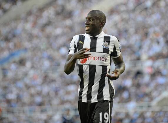 Newcastle United s Demba Ba ..Barclays Premier League match between Newcastle United v Tottenham Hotspur at the Sports Direct Arena, Newcastle upon Tyne on the 18th August 2012. EDITORIAL USE ONLY. No use with unauthorised audio, video, data, fixture lists, club league logos or live services. Online in-match use limited to 120 images, no video emulation. No use in betting, games or single club league player publications.