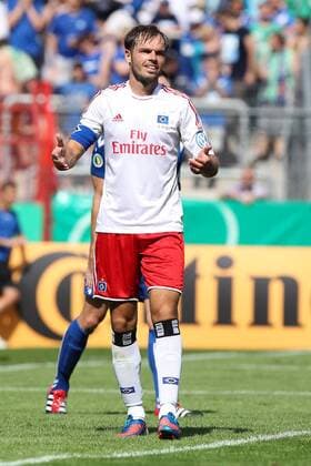 Heiko WESTERMANN (Hamburger SV) fragt sich was los ist, Emotionen 19.08.2012, GER, DFB Pokal, 1. Runde, Karlsruher SC vs Hamburger SV, Saison 2012 2013