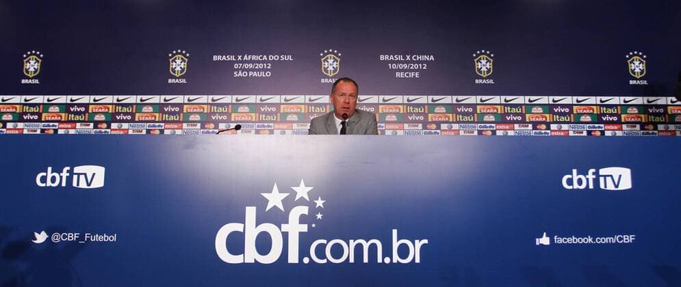 PK mit Nationaltrainer Mano Menezes (Brasilien) zu den bevorstehenden Testspielen, Rio de Janeiro x(1860)xMarlonxFalcaox xFotoarenx  (11376)