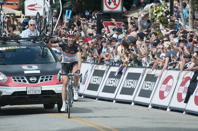 Aug. 23, 2012 - Aspen, Colorado, U.S. - JENS VOIGT of Team Radio Shack - Nissan winning stage 4 of the USA Pro Cycling Challenge in Beaver Creek. Cycling 2012 - USA Pro Challenge - Stage 4 - ZUMAw11