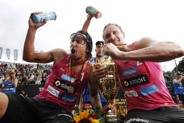 Beachvolleyball: Deutsche smart Beach-Volleyball Meisterschaften, Jonathan Erdmann und Kay Matysik - Deutscher Meister xHOCHxZWEIx xPhilippxSzyzax