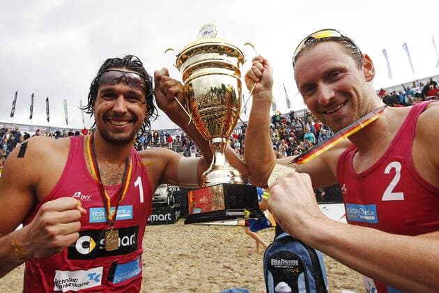 Beachvolleyball: Deutsche smart Beach-Volleyball Meisterschaften, Jonathan Erdmann und Kay Matysik - Deutscher Meister xHOCHxZWEIx xPhilippxSzyzax