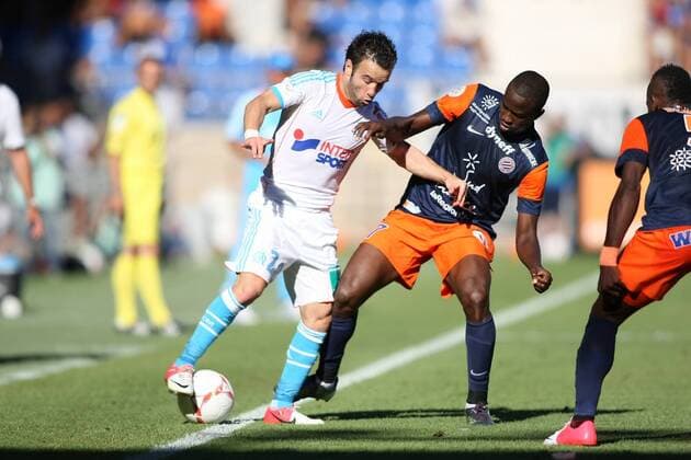 Mathieu VALBUENA FOOTBALL : Montpellier vs Marseille - Ligue 1 - 26 08 2012 RichardGosselin Panoramic 