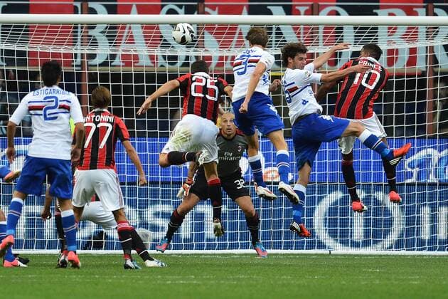 Andrea Costa - Sampdoria Goal celebration, Serie A, AC Mailand - Sampdoria Genua andreaxstaccioli