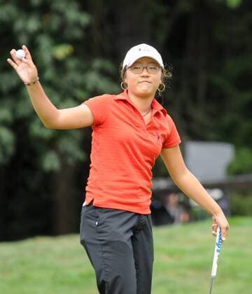 Aug. 26, 2012 - Coquitlam, BC, Canada - August 26, 2012 - Coquitlam, British Columbia, Canada - LIDIA KO waving to the gallery on the 18th green during the Final Round of the CN Canadian Women s Open at The Vancouver Golf Club. Golf 2012 - Canadian Woman s Open - Final Round  - ZUMAs11
