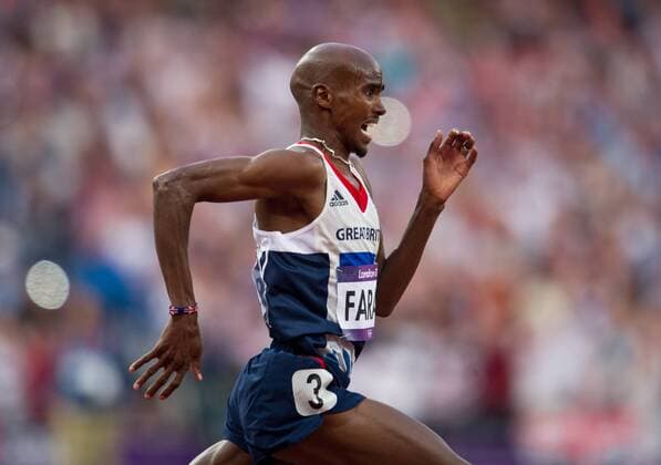 Mohamed Mo FARAH (GBR) 16.Wettkampftag: 5000 Meter Finale der Herren im Olympiastadion am 11.08.2012. Olympische Sommerspiele London 2012. -- Olympic Summer Games London 2012,