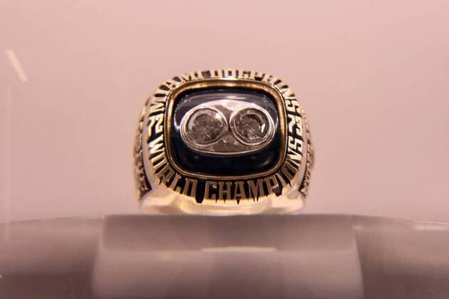 Super Bowl Ringe der einzelnen Siegerteams: VIII Maini Dolphins 1973