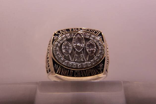 Super Bowl Ringe der einzelnen Siegerteams: XXIII San Francisco 49ers - 1988