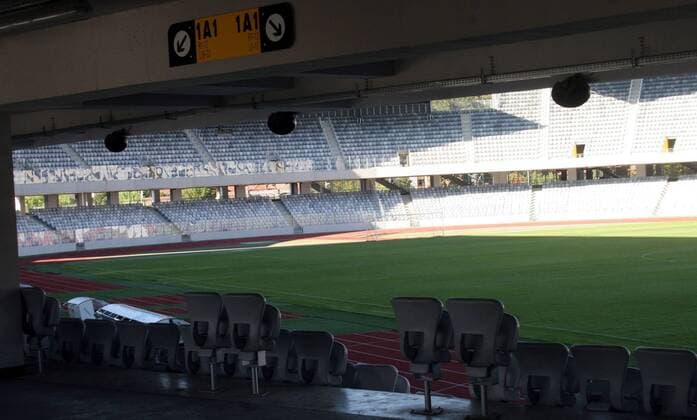 29.08.2012 Cluj-Napoca (Romania) New stadium Arena Cluj . FC CFR 1907 Cluj will play Champions League matches at these stadium.Who is domestic stadium of local club U-Cluj( FC Universitatea Cluj). Arena Cluj is multifunctional stadium with capacity 30.201 thousands seats. : 