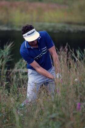 01 SEP 2012: Keegan Bradley hits out of the reeds on two during the Second Round of the Deutsche Bank Championship at TPC Boston, Norton, Massachusetts on September 1, 2012. GOLF: SEP 01 PGA Golf Herren - Deutsche Bank Championship - Second Round Icon482120901016 EDITORIAL USE ONLY