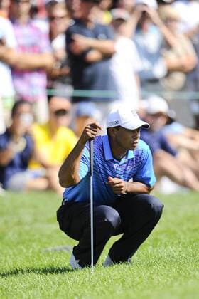 September 1, 2012 Tiger Woods of the United States playing in the second round of the Deutsche Bank Championship tournament held at The Tournament Players Club, in Norton, Massachusetts. Eric Canha CSM PGA Golf Herren 2012: Deutsche Bank Championship SEP 1 - ZUMAc04
