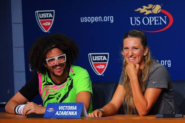 Victoria Azarenka (BLR) und Redfoo von LMFAO 