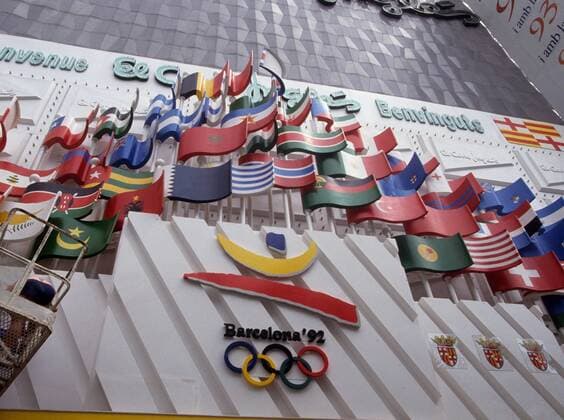 Logo der olympischen Sommerspiele 1992 in Barcelona