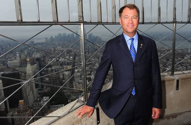 Sept. 4, 2012 - Manhattan, New York, U.S. - The Empire State Building hosts 2012 U.S. Ryder Cup Captain DAVIS LOVE III as he announces his four captain s selections to complete the 2012 U.S. Ryder Cup Team. Davis Love III Announces Ryder Cup Selections - ZUMAb09