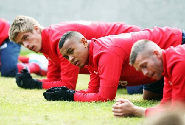 Football, 6. september 2012, Norway; Joshua King, Norge - Kjetil Waehler - Markus Henriksen, Norge Norway 