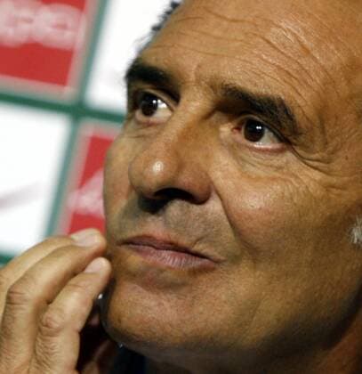 06.09.2012 Sofia (Bulgaria) Italy national football team press conference at Vasil Levski stadium daye before FIFA World Cup 2014 match qualifications against Bulgaria. Cesare Prandelli Italian head coach :Stringer in cooperation with 