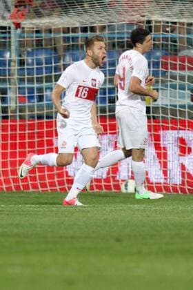 Podgorica, Polen - Montenegro, POLSKA RADOSC, BRAMKA, GOL; Jakub Kuba Blaszczykowski (L), ROBERT LEWANDOWSKI (P)  20120907CSLG0002