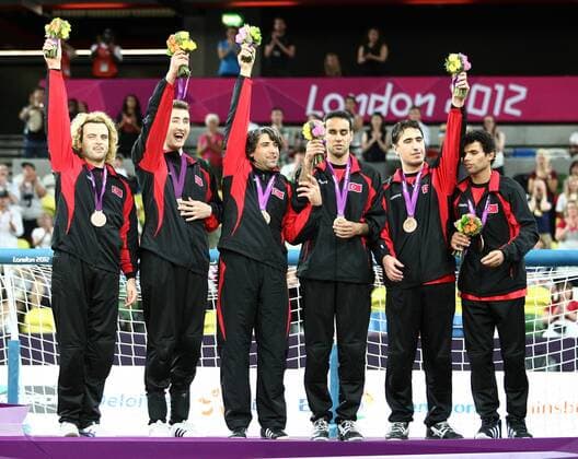 07.09.2012. London, England. Turkey win the Bronze medal in the Men s Goalball during Day 9 of the London Paralympics from the Copper Box xJordanxMansfieldx  ActionPlus11327821
